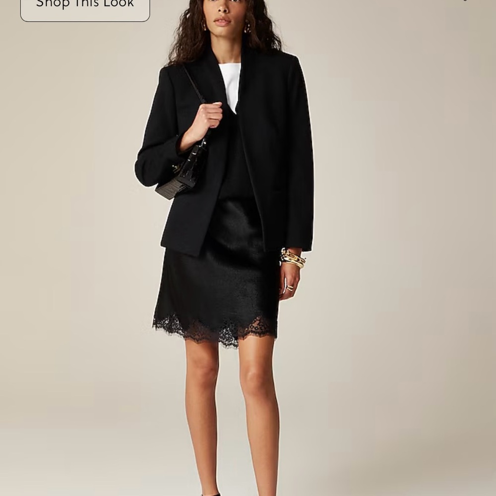 J. Crew New Going Out Blazer in Black Twill